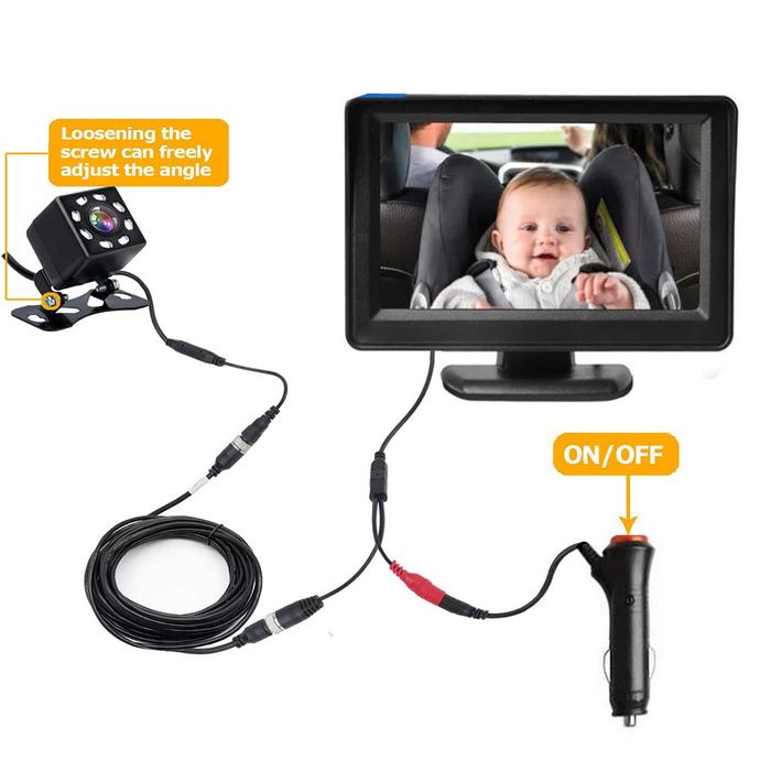 Car Accessories 4.3 Inch Monitor 4.3 Inch Monitor DC 9-32V Max120mA