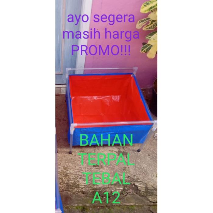 kolam terpal dengan rangkanya 50x50x25