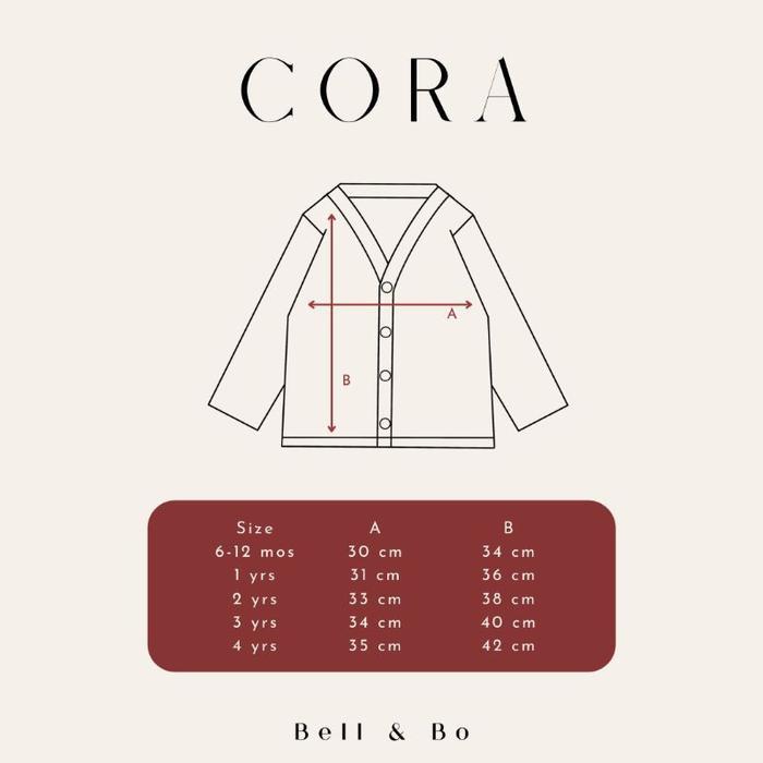Bell And Bo Cora Cardigan Kids Outer Jaket Anak Kardigan Bell&Bo
