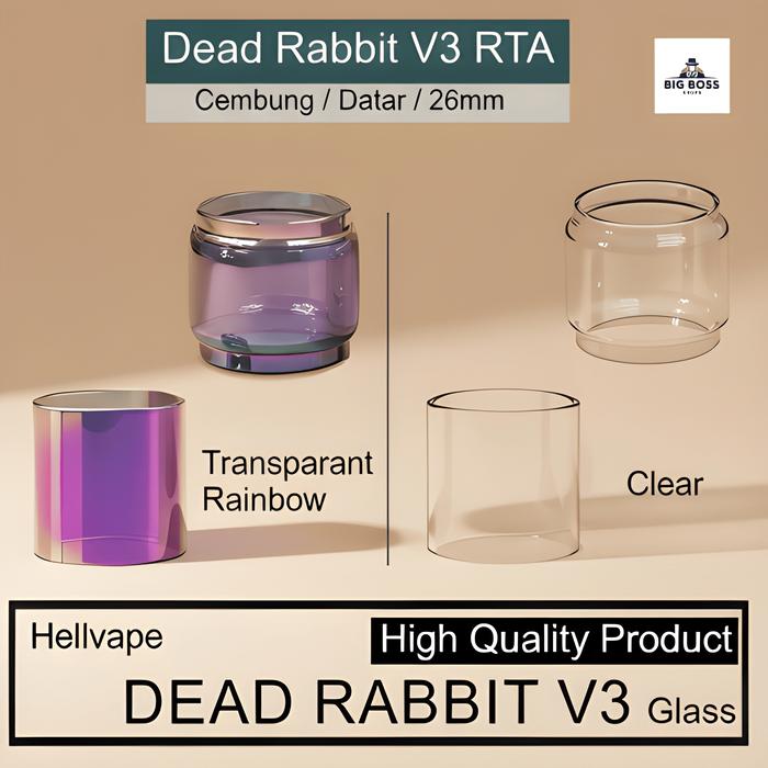 [FAVORIT] DEAD RABBIT V3 RTA Replacement Glass | kaca tabung pengganti gelass Clear