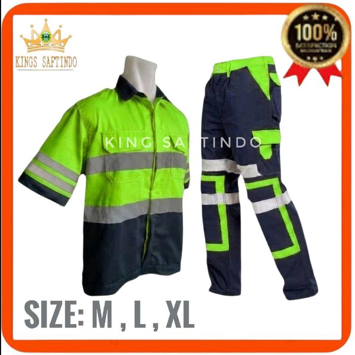 SETELAN BAJU CELANA SAFETY SCHOTLITE 3M - WEARPACK SAFETY REFLEKTOR - SERAGAM SAFETY @325.000
