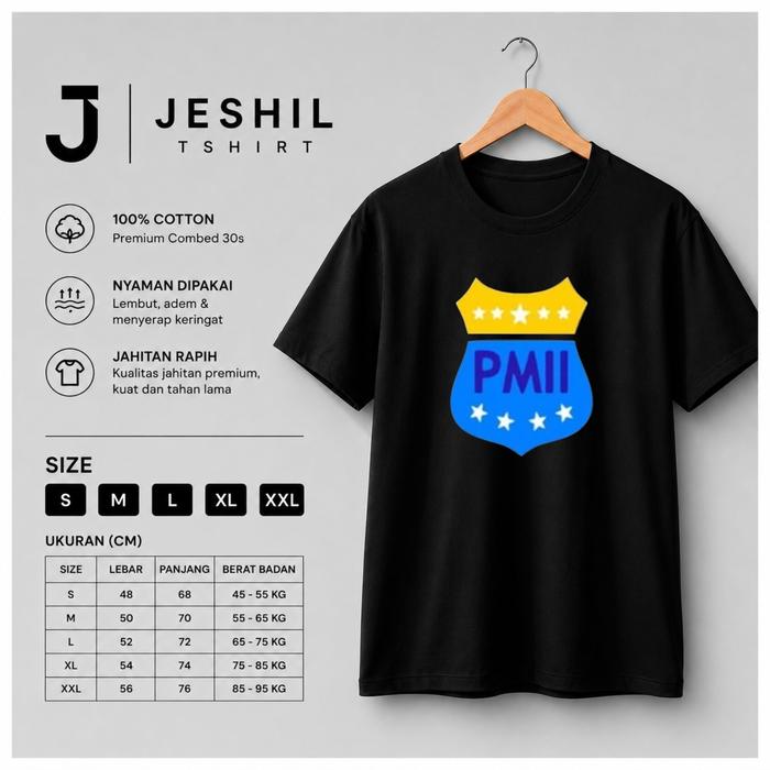 Kaos Distro Tshirt Premium PMII Pergerakan Mahasiswa Islam Indonesia Dewasa Its Worth / Kaos Distro 