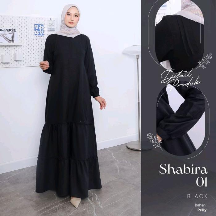 Gamis Seply Shabira 01 Black/Seply Gamis Shabira 01/Gamis Hitam Seply/Seply Shabira Series/Gamis Hit