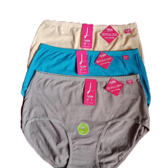 CD LYDYLY EXSTRA BIG 100% COTTON, CD WANITA  HALUS  100%COTTON (3PCS)