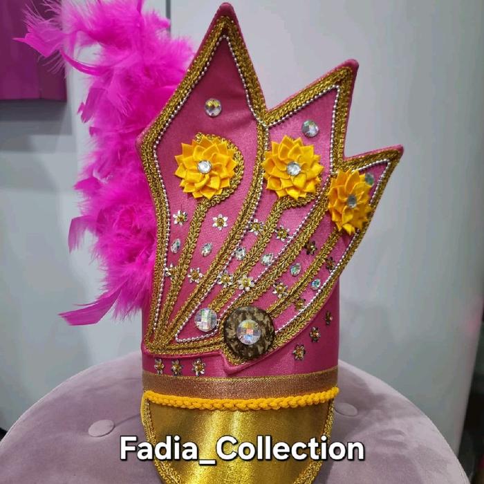 TOPI MAYORET CINDAI PINK GOLD/TOPI MAYORET TERBARU/TOPI MAYORET PINK/TOPI MAYORET CANTIK/TOPI MAYORE