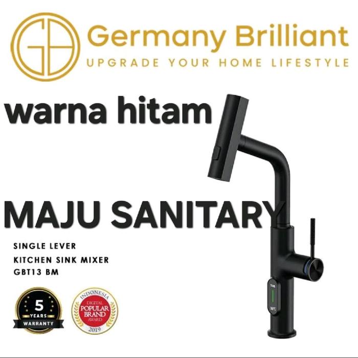 GBT13-MB WARNA HITAM ASLI DAN ORIGINAL GERMANY BRILLIANT KRAN SINK PANAS DINGIN BLACK MATTE GBT13-MB