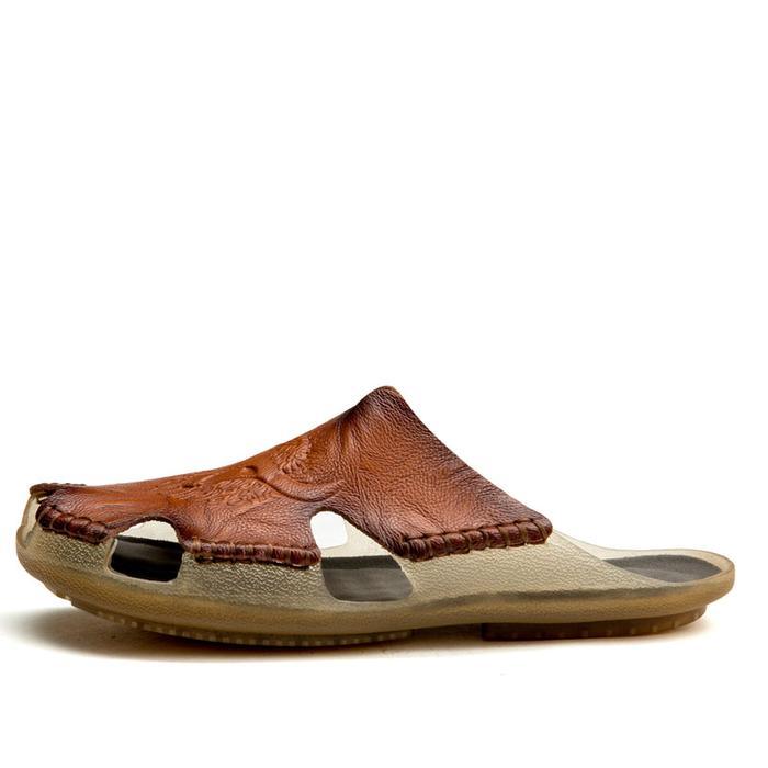 Eiger - Terbaru Sepatu Sendal Gunung Casual Pria Hiking Kulit Asli Original Slide Ringan Karet Lentu
