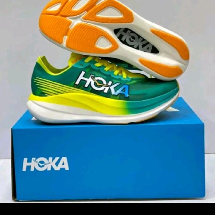 Sepatu Lari Hoka Rocket x2 carbon running uniseks outdoor
