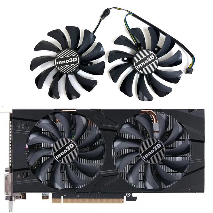 2FANS/SET 85MM 4PIN INNO3D GTX 1060 6GB X2 Video card cooling fan,For INNO3D GTX 1060 3GB X2 Video c