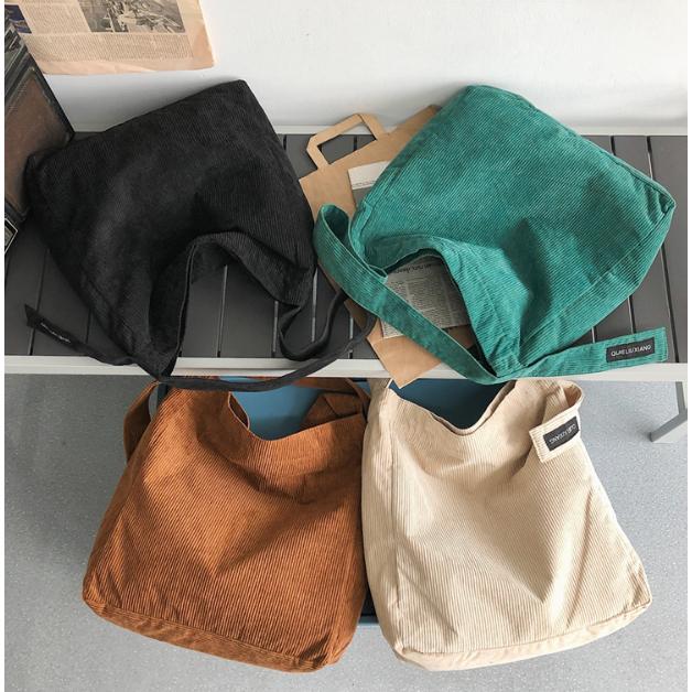 Tas Corduroy Besar Tas Selempang Wanita Tas Selempang Pria Tas Slingbag Pria Wanita Cowok Kanvas Kor