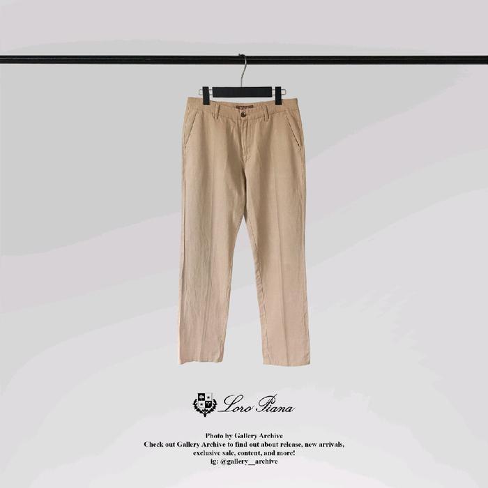 Loro Piana Linen Trousers Long Pants Authentic