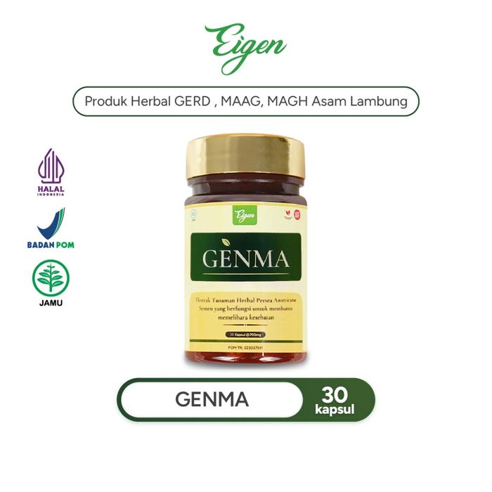 EIGEN GENMA - PRODUK HERBAL GERD , MAAG, MAGH ASAM LAMBUNG 30 KAPSUL