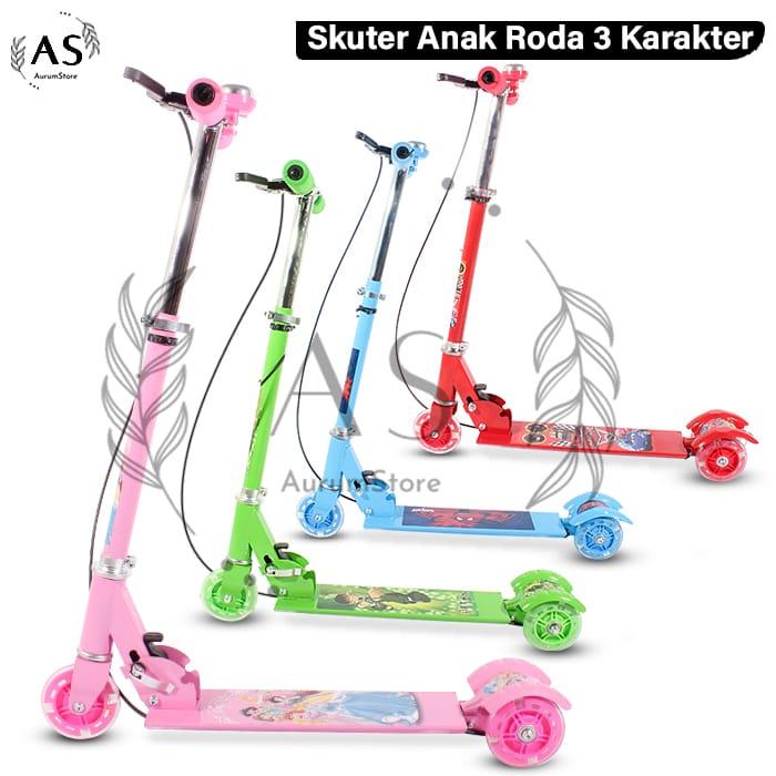Scooter 3 Roda / Otoped / Skuter Anak Roda 3 Karakter