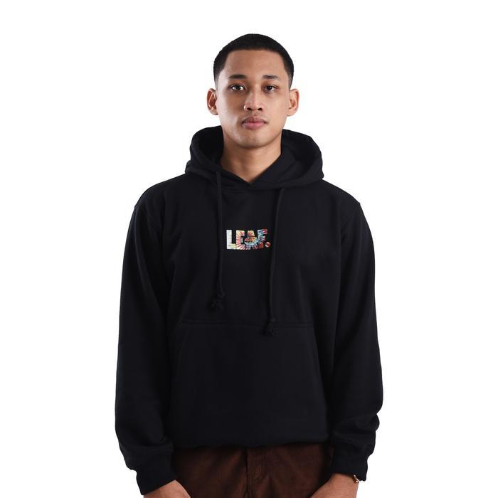 Leaf Og Logo Tie Dye Black Hoodie -Gratisongkir