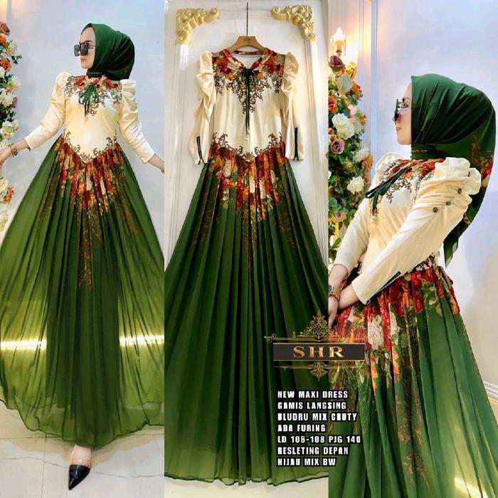New maxi dress gamis langsing manis manja premium by SHR