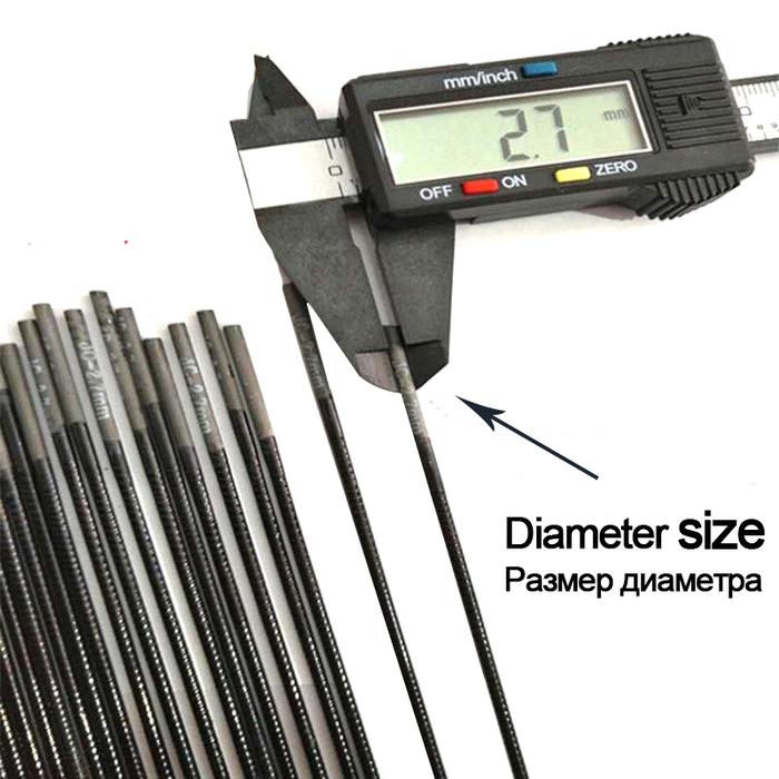 2.2mm-4.1mm 5 Pieces 80cm Fishing Rod Tip Spare Sections Taiwan