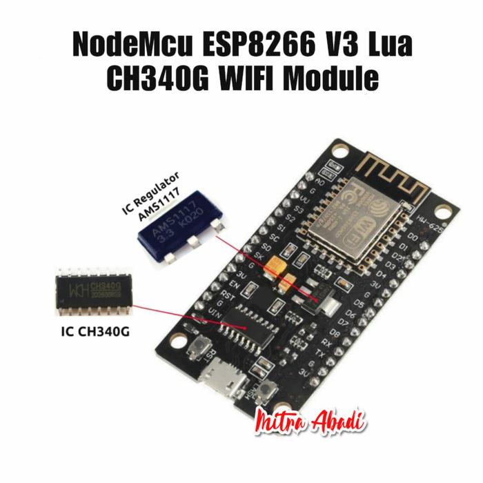 NodeMcu ESP8266 V3 Lua CH340G WIFI Module