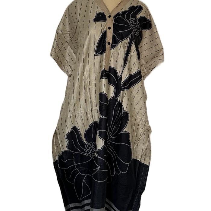 [Cream Series] Daster Kalong Batik Solo Premium Rayon Adem Agen Distributor Busui Kancing