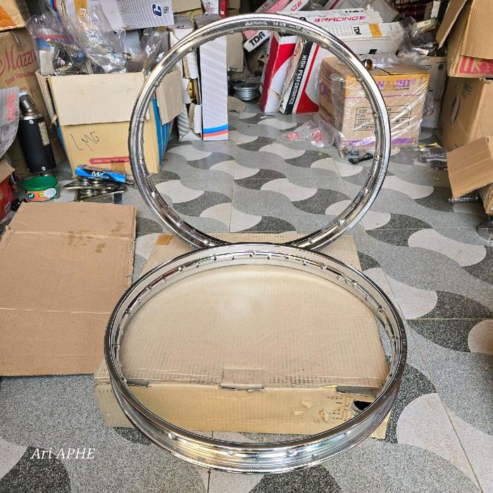 Nos velg chroom rim ARAYA JAPAN ring 18 x 140 - 160 yamaha rxs rx115 rx special l2g yl2 honda suzuki