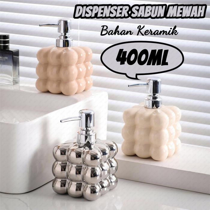 400ml Botol Keramik/Botol Ceramic Luxury/Dispenser Sabun Pembersih Tangan/untuk Pengeluaran Cairan T