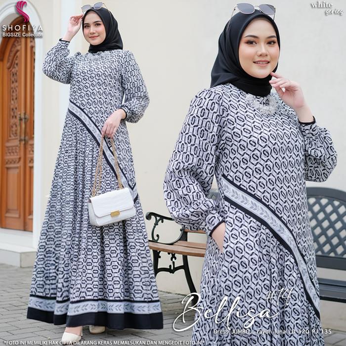 ELDERA Bellisa Dress LD 120 Jumbo Wanita Rayon Daster Motif Kekinian Original by Shofiya Pusat Fashi