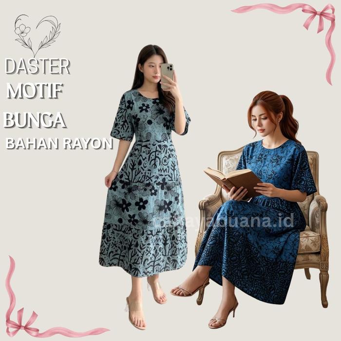 Daster Jiddah Susun Kombinasi / Daster Bunga Wanita
