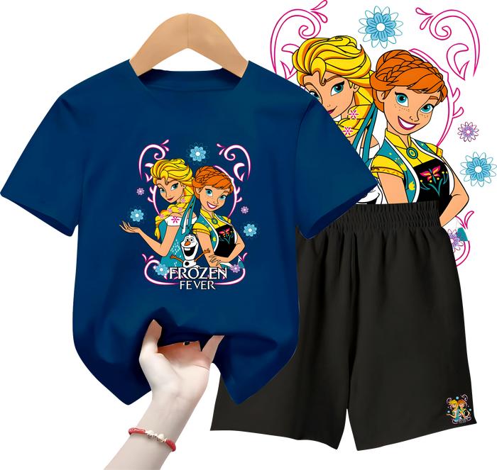 Setelan Anak Perempuan Motif FROZEN FEVER | Baju Stelan fashion Anak Laki Laki Celana Panjang & Pend