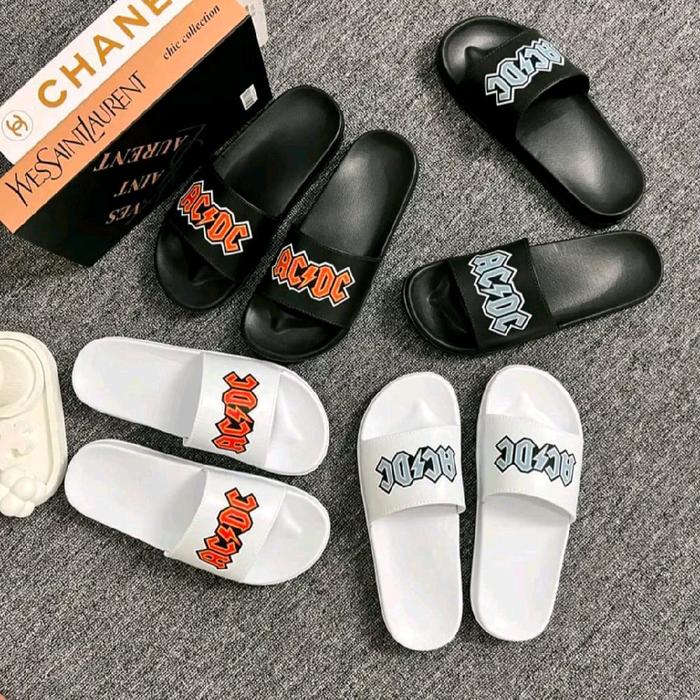 sandal slop ac dc pria wanita empuk Sendal Karet Shoes