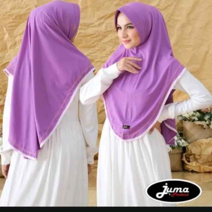Hijab Juma R1 Overdeck jilbab Instan kerudung Juma Renda jeblus kekinian
