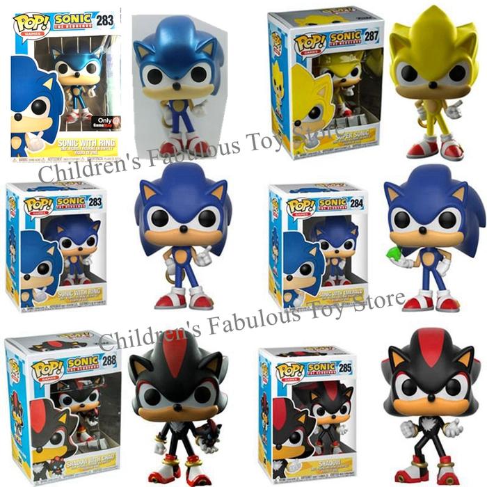 New FUNKO POP SUPER SONICs Vinyl Toys WITH RING #283 EMERALD #284