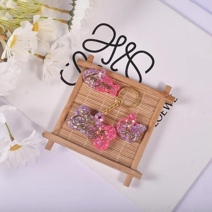 Cetakan Resin Pet Id Tag / Gantungan Kunci / Liontin Nama Hewan Anjing Kucing / Keychain Mold Silico