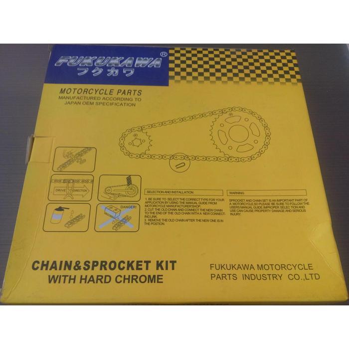 Gear Set Fukukawa Sho 125 - Gear Depan Belakang & Rantai Tebal #Gratisongkir