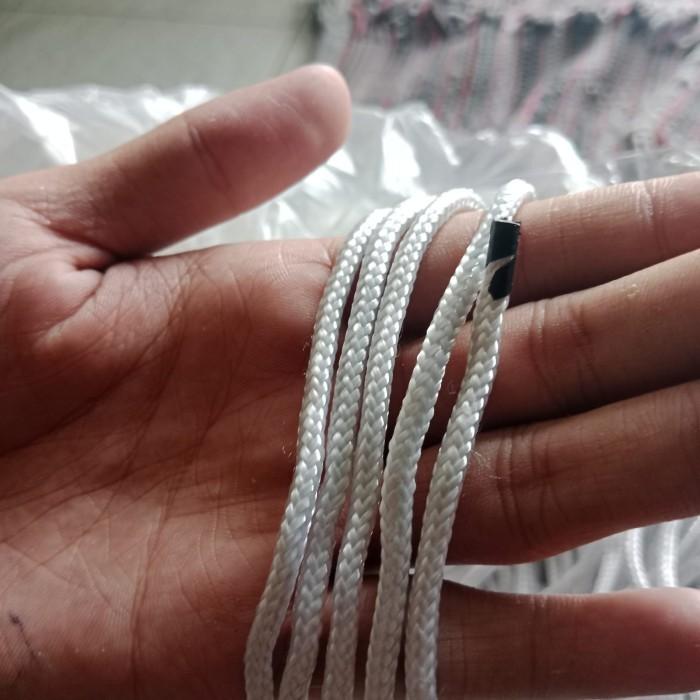1 Meter Tali Tambang 3mm 4mm 5mm Nylon Kepang Nilon Putih