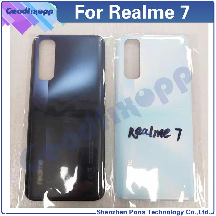For Realme 7 RMX2151 RMX2163 RMX2155 Battery Back Cover Rear Case