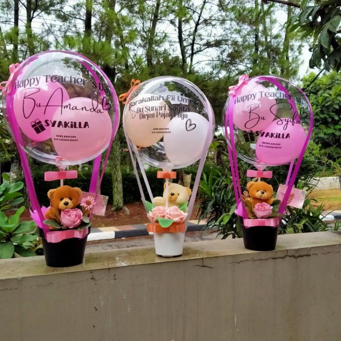 READY MINI Buket Balon TERMASUK BONEKA(BANDUNG AREA PAKAI INSTAN)