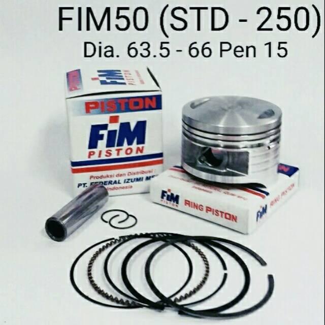 PISTON SET FIM 50 TIGER STD 50 100 150 200 250 300 SEHER IZUMI DOME 63,5 64 64,5 65 65,5 66 66,5 MEG