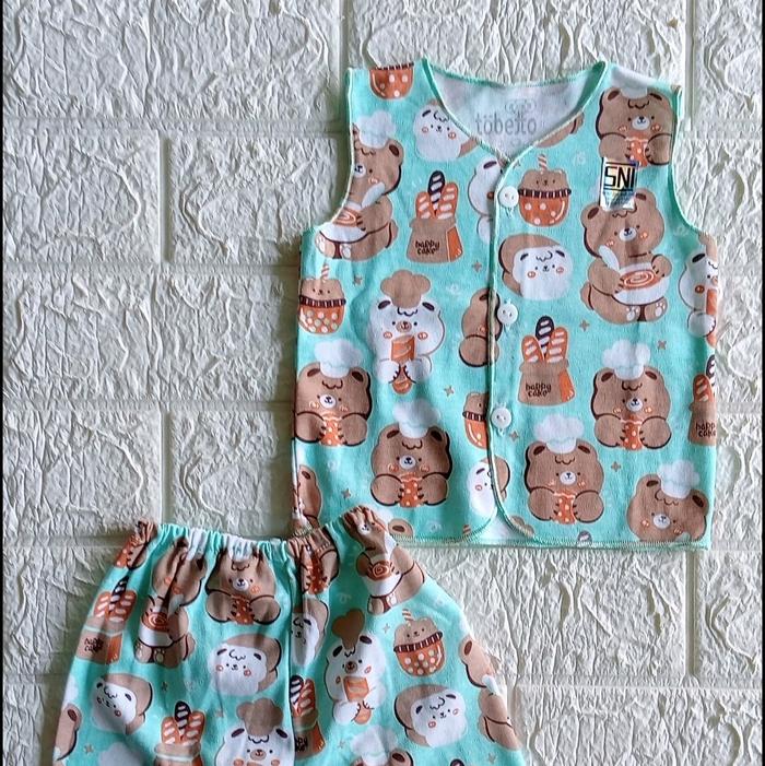 Tobetto Setelan Singlet Bayi Newborn Neci