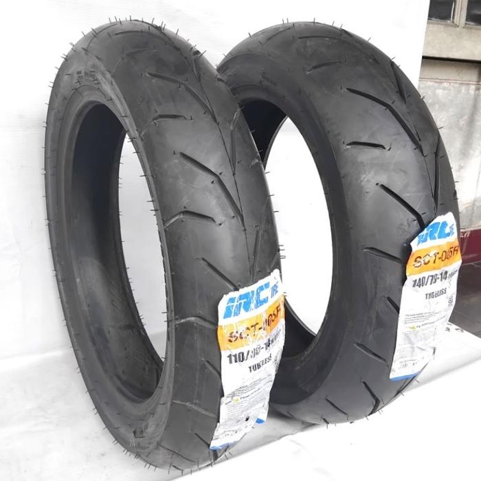BAN LUAR AEROX 155 DEPAN 110/80-14 BELAKANG 140/70-14 SCT-005 IRC RING 14 TUBLESS
