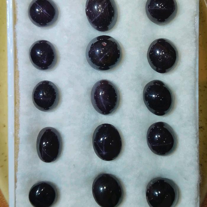 Batu Permata Star Garnet Asli - Cocok untuk dijadikan Hadiah, Mata Cincin, Liontin, Dll