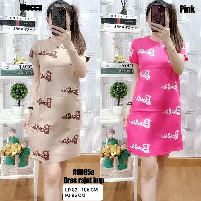 Baju Rajut Knit Top Barbie Import Casual Model 5862 - Pendek, Motif, Midi, Mini, Panjang, Gaun, Wani
