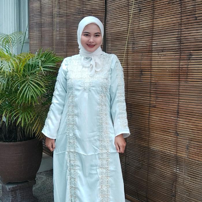 Abaya Sharini Putih - Pakaian Muslim Wanita