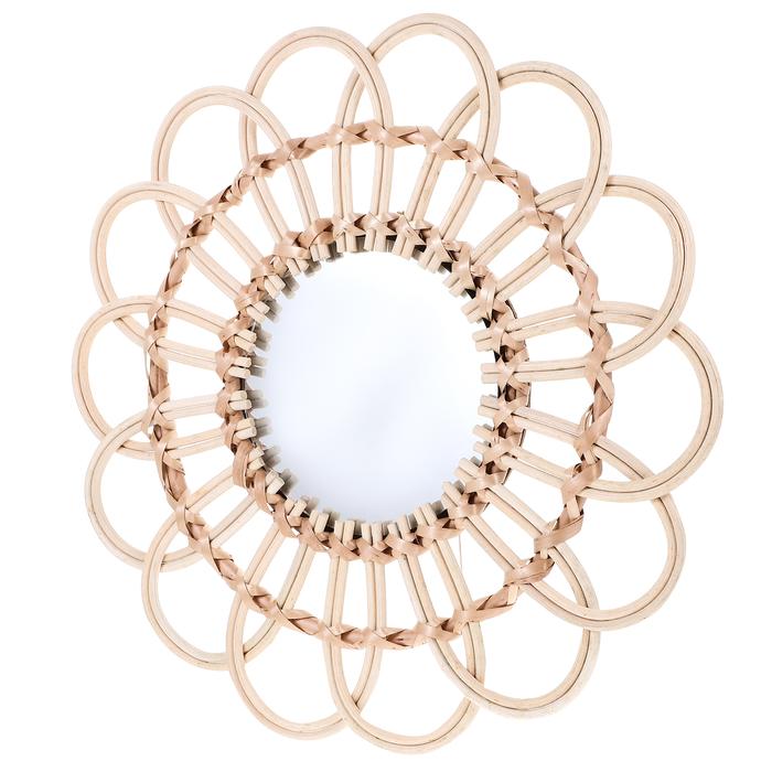 Rattan Wall Mirror Woven Mirror Wall Decorative Mirror Nordic Style