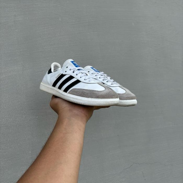 Sepatu sneaker casual Adidas Samba OG White core Black Original Bekas / second