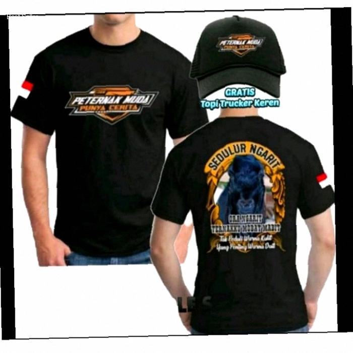 KAOS PETERNAK MUDA SEDULUR NGARIT KAMBING BONUS TOPI | Kekinian