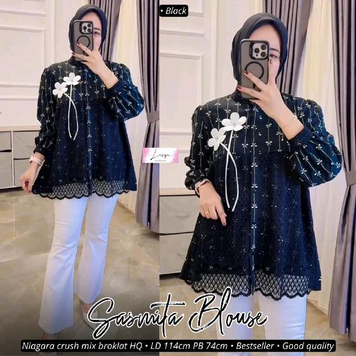 Sasmita Blouse Niagara Crush mix Broklat