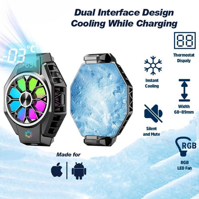 【Klik untuk potongan Rp10rb】NETICOM Funcooler X9 Fan Cooler Classic Gaming Cooler HP Radiator LED wi