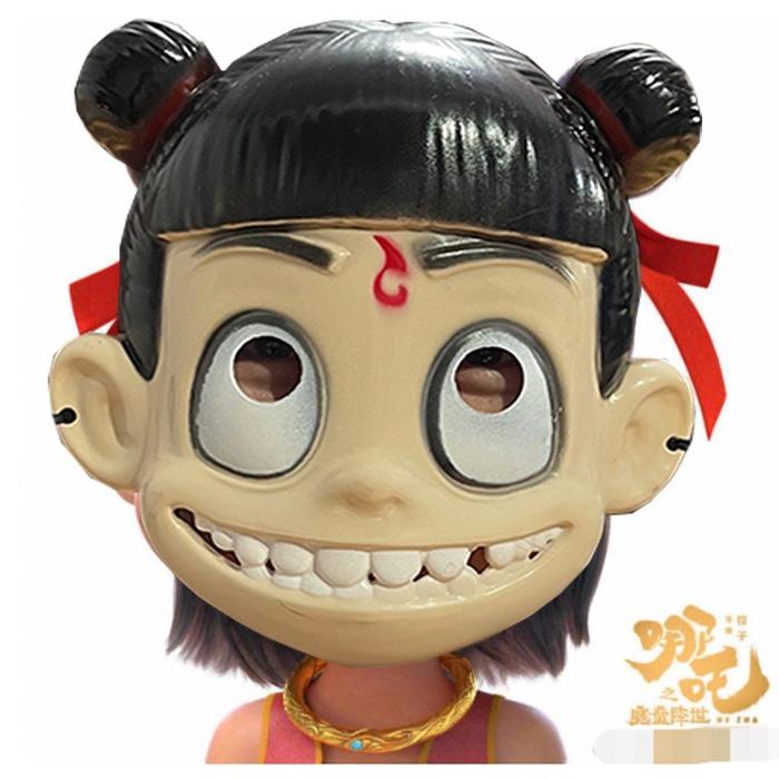 Masker Nezha Devil Boy Topeng Karakter Anime Cosplay Prop Unik Mainan Karakter