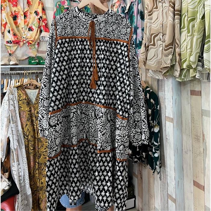 Terbaik Tunik Bohemian Import Bunga Kuning Soft Twiscone
