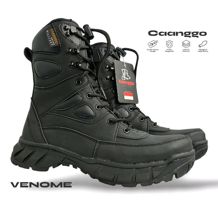 Caanggo Sepatu Boots PDL Sapety Venom Outdoor dengan Ujung Besi untuk Kegunaan Outdoor