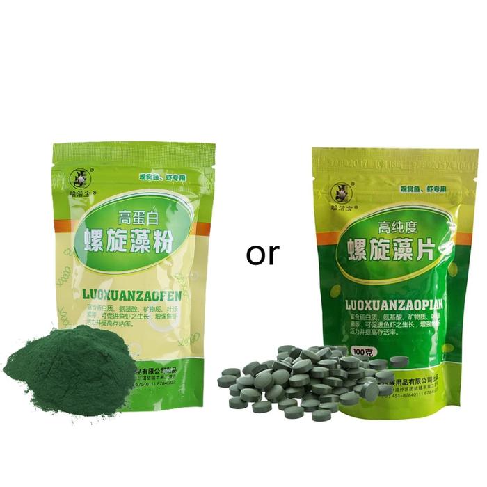 3.5oz Ornamental Fish Food Spirulina-Powder Improving Small